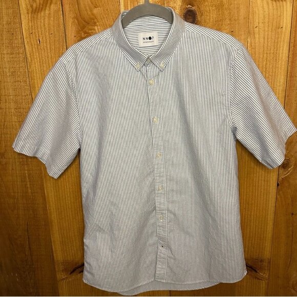 NN07 Other - NN07 No Nationality Men's Striped Shortsleeve Button Front Shirt M